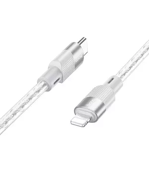 Дата кабель Hoco X99 Crystal Junction PD 27W Type-C to Lightning (1.0m) Gray