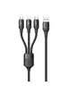 Дата кабель Usams US-SJ515 U73 3IN1 Aluminum Alloy Cable 1.2m Черный