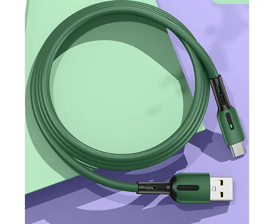 Дата кабель Usams US-SJ432 U51 Silicone USB to Micro USB (1m) Зеленый