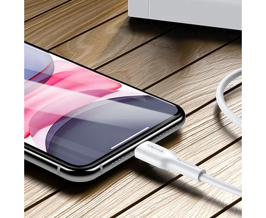 Дата кабель USAMS US-SJ406 U43 Type-C to Lightning PD Fast Charging (1.2m) Білий
