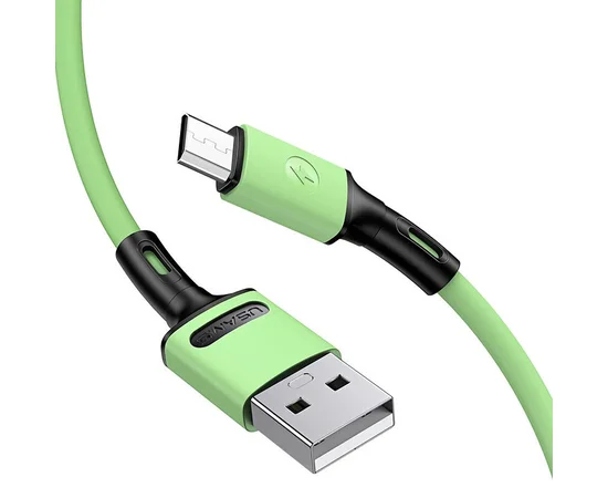 Дата кабель USAMS US-SJ435 U52 USB to MicroUSB (1m) Зелений