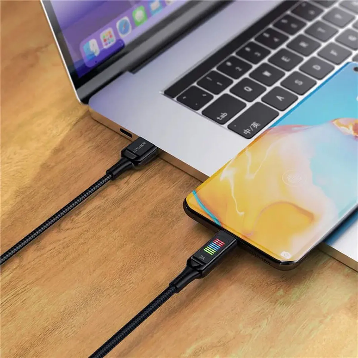 Дата кабель Acefast C7-04 USB-A to USB-C zinc alloy Black