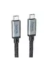 Дата кабель Hoco US05 Type-C to Type-C 100W USB4 40Gbps (1m) Black