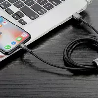 Дата кабель Baseus Cafule Lightning Cable Special Edition 2.4A (1m) (CALKLF) Серый