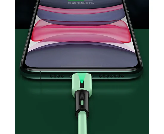 Дата кабель Usams US-SJ431 U51 Silicone USB to Lightning (1m) Мятный