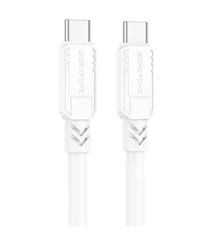 Дата кабель Borofone BX81 Type-C to Type-C 60W (1m) Білий
