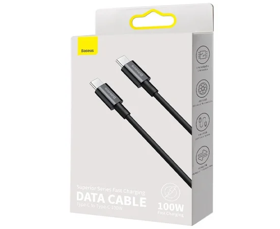 Дата кабель Baseus Superior Series Fast Charging Type-C to Type-C PD 100W (2m) (CATYS-C) Черный