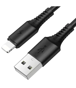 Дата кабель Borofone BX47 Coolway USB to Lightning (1m) Чорний