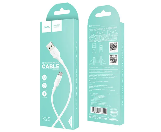 Дата кабель Hoco X25 Soarer Type-C (1m) Белый