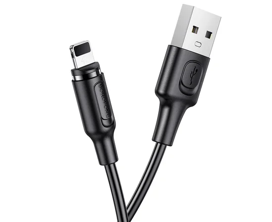 Дата кабель Borofone BX41 Amiable USB to Lightning (1m) Чорний