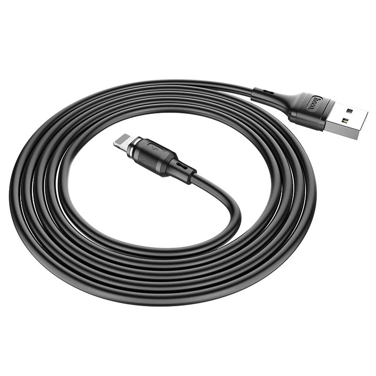 Дата кабель Hoco X52 "Sereno magnetic" USB to Lightning (1m) Черный