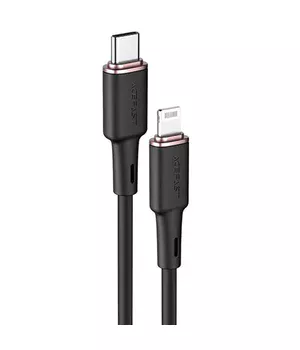 Дата кабель Acefast MFI C2-01 USB-C to Lightning zinc alloy silicone (1m) Black