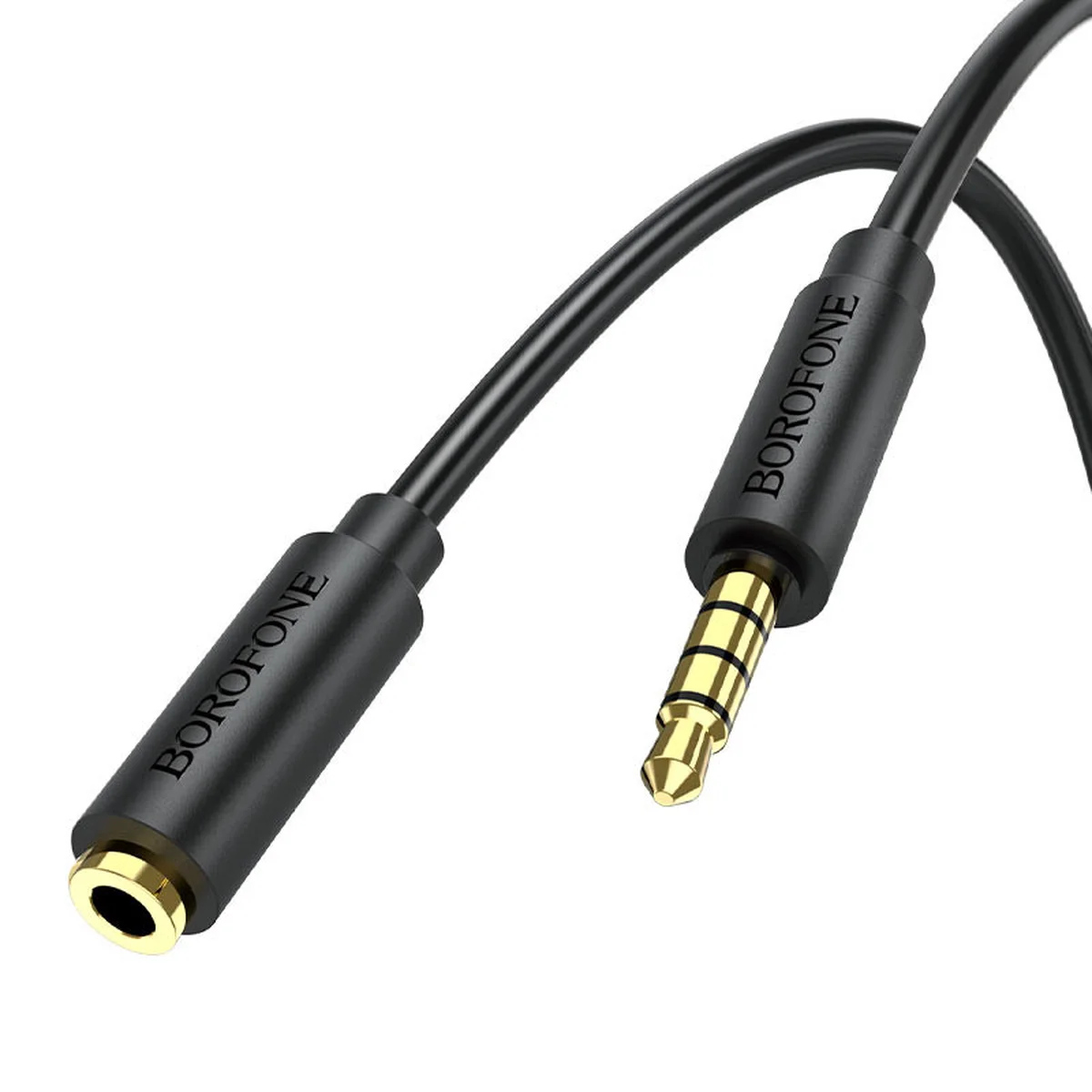 Аудио кабель Borofone BL12 3.5 audio extension cable Male to Female (2m) Черный