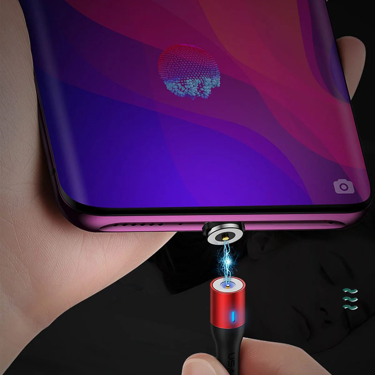 Дата кабель USAMS US-SJ337 U29 Magnetic USB to Type-C (2m) Красный