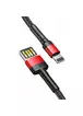Дата кабель Baseus Cafule Lightning Cable Special Edition 2.4A (1m) (CALKLF) Чорний / Червоний