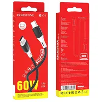 Дата кабель Borofone BX79 Type-C to Type-C 60W (1m) Чорний