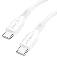 Дата кабель Borofone BX80 Type-C to Type-C 60W (1m) Білий
