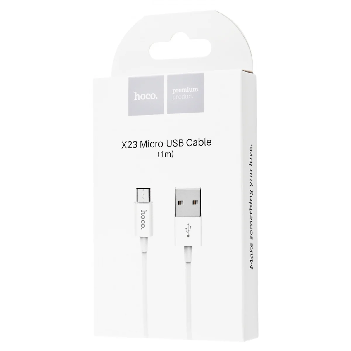 Дата кабель Hoco X23 Skilled Micro USB Cable (1m) white
