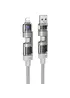 Дата кабель Hoco U151 Goldsmith 4in1 Type-C to USB/Type-C to Lightning 240W (1.2m) Gray