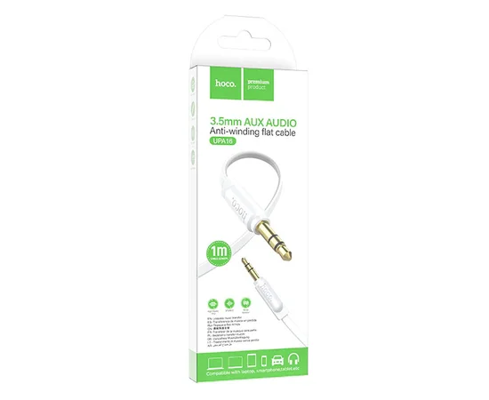 Аудио кабель Aux Hoco UPA16 (1m) Белый