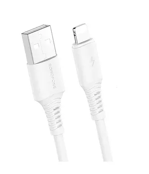 Дата кабель Borofone BX47 Coolway USB to Lightning (1m) Білий