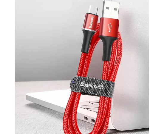 Дата кабель Baseus Halo Data Micro USB Cable 3A (1m) Красный