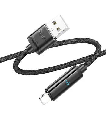 Дата кабель Hoco U127 Power USB to Lightning Black