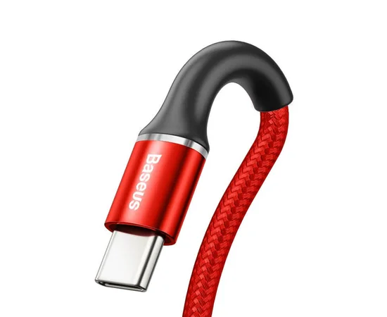 Дата кабель Baseus Halo Data Type-C 3A (0.25m) Красный