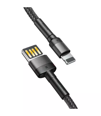 Дата кабель Baseus Cafule Lightning Cable Special Edition 2.4A (1m) (CALKLF) Сірий