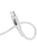 Дата кабель Hoco U120 Transparent explore Intelligent Power-off USB to Type-C 5A (1.2m) Gray