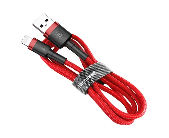 Дата кабель Baseus Cafule Lightning Cable 2.4A (1m) (CALKLF) Красный
