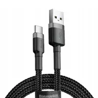 Дата кабель Baseus Cafule Type-C Cable 2A (2m) Черный / Серый