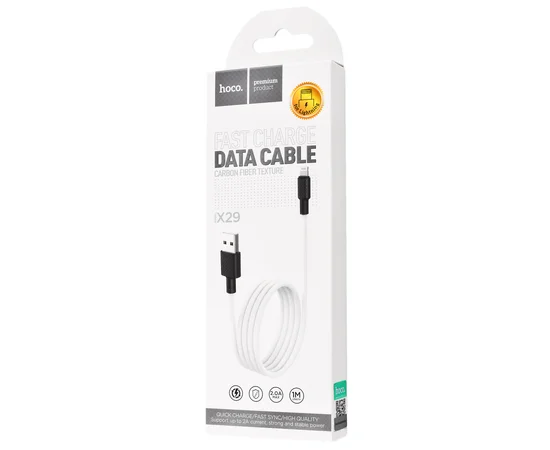 Дата кабель Hoco X29 Superior Style Lightning Cable 2A (1m) Белый