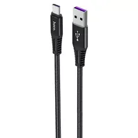 Дата кабель Hoco X22 5A Quick Charger Type-C Cable (1m) Черный