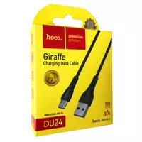 Дата кабель Hoco DU24 Giraffe Charging USB to Type-C (1m) Чорний