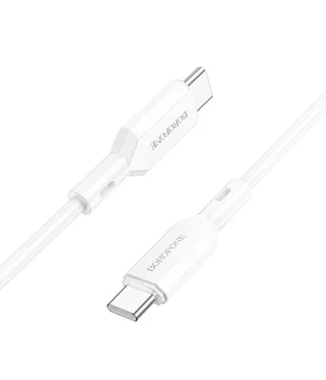 Дата кабель Borofone BX70 Type-C to Type-C 60W (1m) Білий
