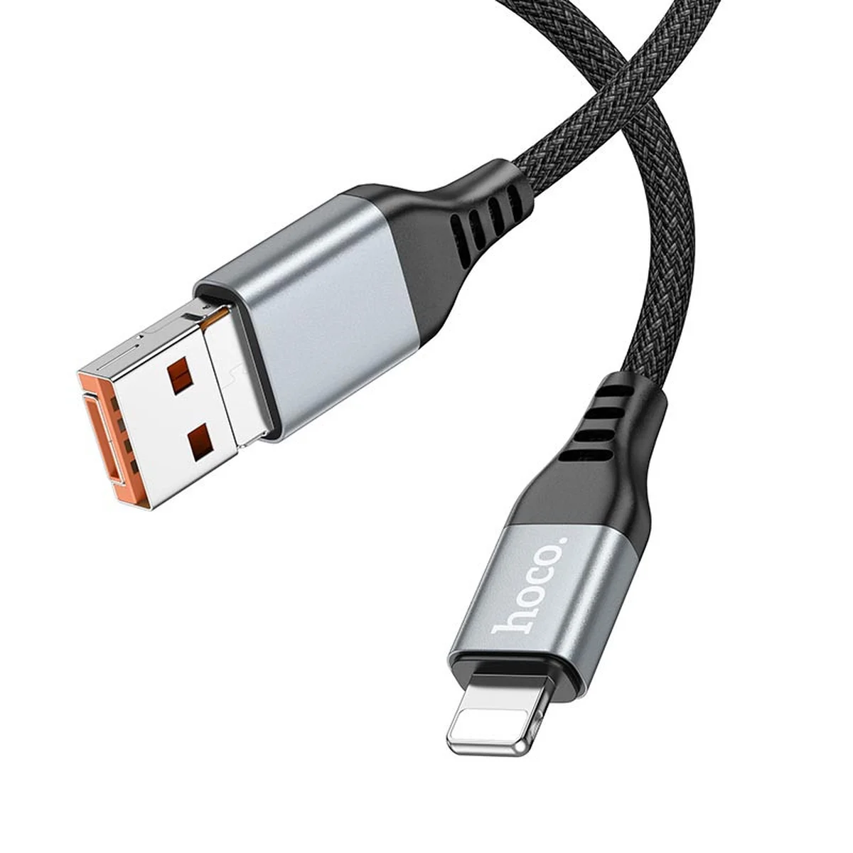 Дата кабель Hoco U128 Viking 2in1 USB/Type-C to Lightning (1m) Black