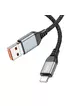 Дата кабель Hoco U128 Viking 2in1 USB/Type-C to Lightning (1m) Black