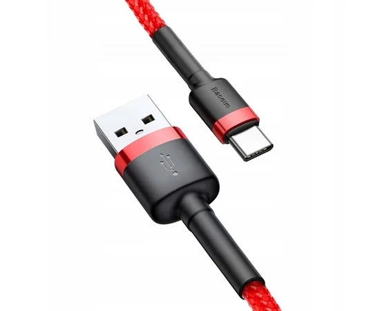Дата кабель Baseus Cafule Type-C Cable 2A (2m) Black / Red