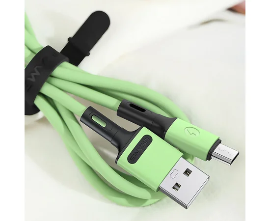 Дата кабель USAMS US-SJ435 U52 USB to MicroUSB (1m) Зелений