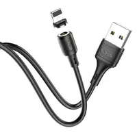 Дата кабель Hoco X52 "Sereno magnetic" USB to Lightning (1m) Черный