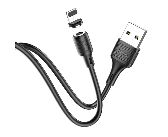 Дата кабель Hoco X52 "Sereno magnetic" USB to Lightning (1m) Чорний