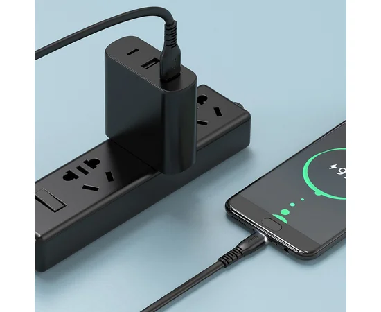 Дата кабель Hoco X44 "Soft Silicone" USB to MicroUSB (1m) Черный