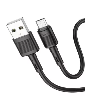 Дата кабель Hoco X83 Victory USB to MicroUSB (1m) Black