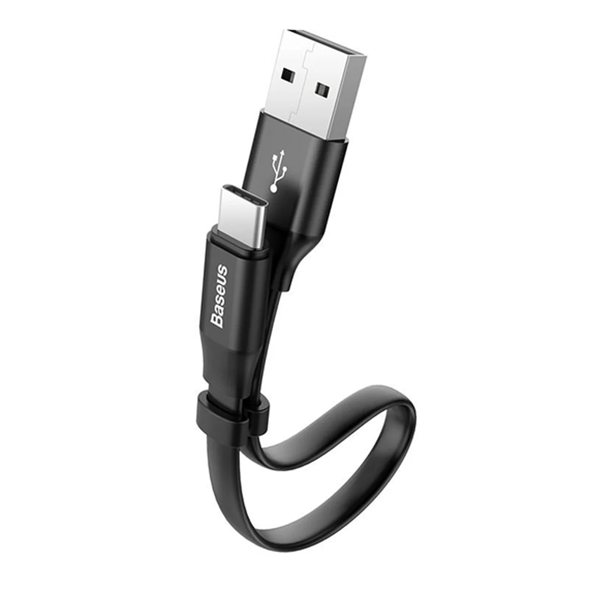 Дата кабель Baseus Nimble Portable USB to Type-C 3A (23см) (CATMBJ) Черный