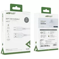 Дата кабель Acefast C3-04 USB-A to USB-C TPE (1m) White