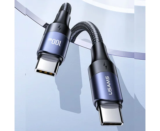 Дата кабель USAMS US-SJ524 U71 Type-C to Type-C PD 100W (1.2m) Black
