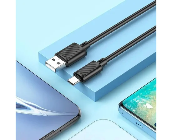 Дата кабель Hoco X88 Gratified USB to Type-C (1m) Black
