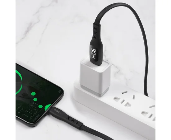 Дата кабель Hoco S6 Sentinel USB to Type-C (1.2m) Черный