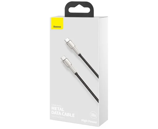 Дата кабель Baseus Cafule Series Metal Type-C to Type-C 100W (1m) Черный